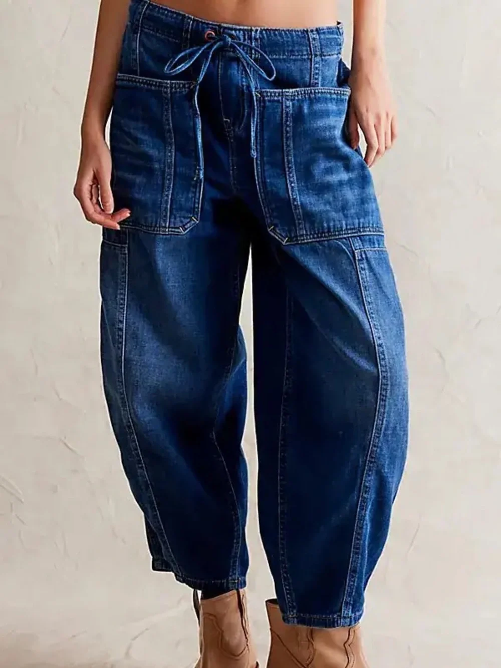 We The Free People Silverton Pull-On Barrel Jeans